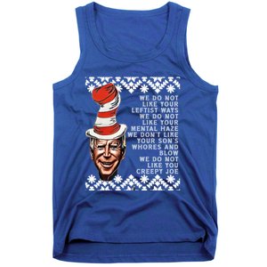 Jingle Joe Biden Xmas Rhyme Trump 12 Ugly Christmas Sweater Gift Tank Top