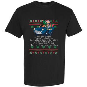 Jingle Joe Biden Funny Santa Trump Ugly Christmas Sweater Garment-Dyed Heavyweight T-Shirt