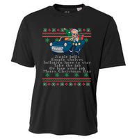 Jingle Joe Biden Funny Santa Trump Ugly Christmas Sweater Cooling Performance Crew T-Shirt