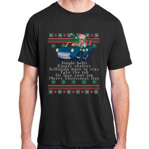 Jingle Joe Biden Funny Santa Trump Ugly Christmas Sweater Adult ChromaSoft Performance T-Shirt