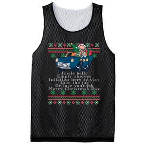 Jingle Joe Biden Funny Santa Trump Ugly Christmas Sweater Mesh Reversible Basketball Jersey Tank