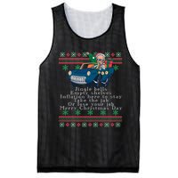 Jingle Joe Biden Funny Santa Trump Ugly Christmas Sweater Mesh Reversible Basketball Jersey Tank