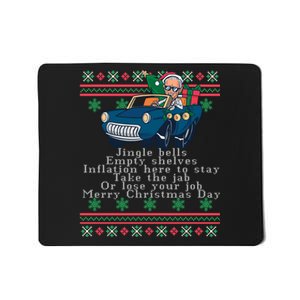 Jingle Joe Biden Funny Santa Trump Ugly Christmas Sweater Mousepad