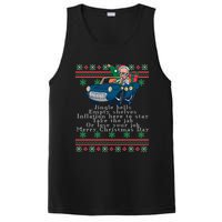 Jingle Joe Biden Funny Santa Trump Ugly Christmas Sweater PosiCharge Competitor Tank