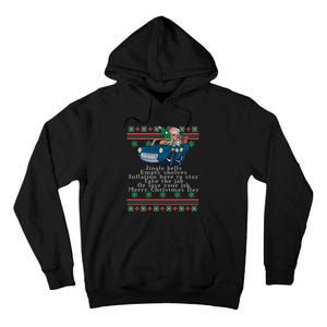 Jingle Joe Biden Funny Santa Trump Ugly Christmas Sweater Tall Hoodie