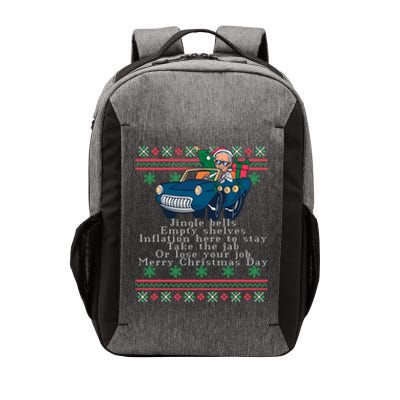 Jingle Joe Biden Funny Santa Trump Ugly Christmas Sweater Vector Backpack