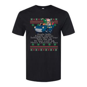 Jingle Joe Biden Funny Santa Trump Ugly Christmas Sweater Softstyle CVC T-Shirt