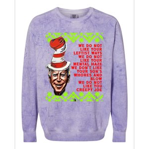 Jingle Joe Biden Xmas Rhyme Trump 36 Ugly Christmas Sweater Gift Colorblast Crewneck Sweatshirt