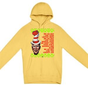 Jingle Joe Biden Xmas Rhyme Trump 36 Ugly Christmas Sweater Gift Premium Pullover Hoodie