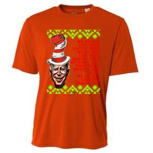 Jingle Joe Biden Xmas Rhyme Trump 36 Ugly Christmas Sweater Gift Cooling Performance Crew T-Shirt