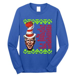 Jingle Joe Biden Xmas Rhyme Trump 36 Ugly Christmas Sweater Gift Long Sleeve Shirt