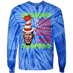 Jingle Joe Biden Xmas Rhyme Trump 36 Ugly Christmas Sweater Gift Tie-Dye Long Sleeve Shirt