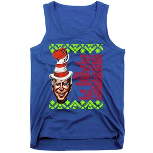 Jingle Joe Biden Xmas Rhyme Trump 36 Ugly Christmas Sweater Gift Tank Top