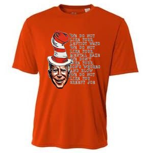 Jingle Joe Biden Xmas Rhyme Trump Ugly Christmas Sweater Gift Cooling Performance Crew T-Shirt