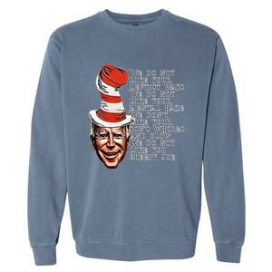 Jingle Joe Biden Xmas Rhyme Trump Ugly Christmas Sweater Gift Garment-Dyed Sweatshirt