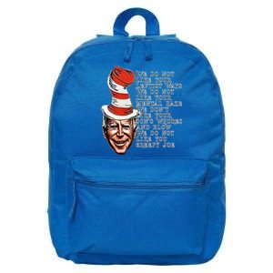 Jingle Joe Biden Xmas Rhyme Trump Ugly Christmas Sweater Gift 16 in Basic Backpack