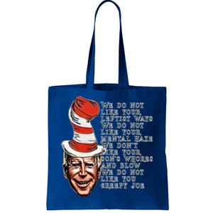 Jingle Joe Biden Xmas Rhyme Trump Ugly Christmas Sweater Gift Tote Bag