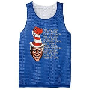 Jingle Joe Biden Xmas Rhyme Trump Ugly Christmas Sweater Gift Mesh Reversible Basketball Jersey Tank