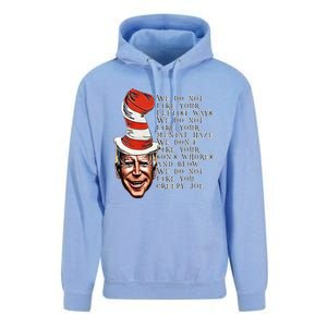 Jingle Joe Biden Xmas Rhyme Trump Ugly Christmas Sweater Gift Unisex Surf Hoodie