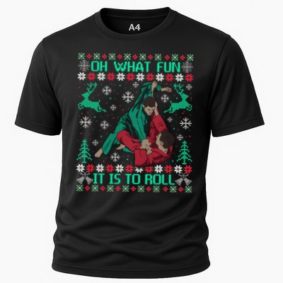Jiu Jitsu Bjj Ugly Christmas Sweater Mma Funny Xmas Sweater Cooling Performance Crew T-Shirt