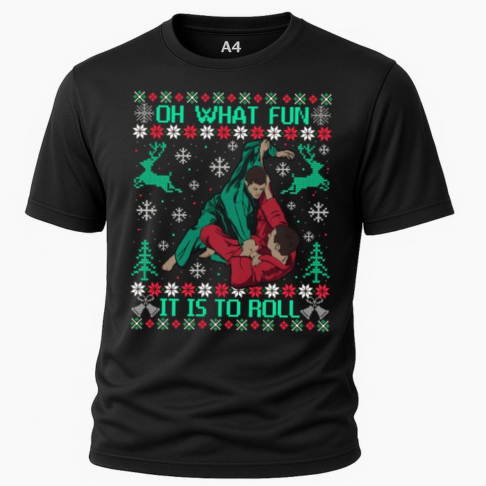 Jiu Jitsu Bjj Ugly Christmas Sweater Mma Funny Xmas Sweater Cooling Performance Crew T-Shirt