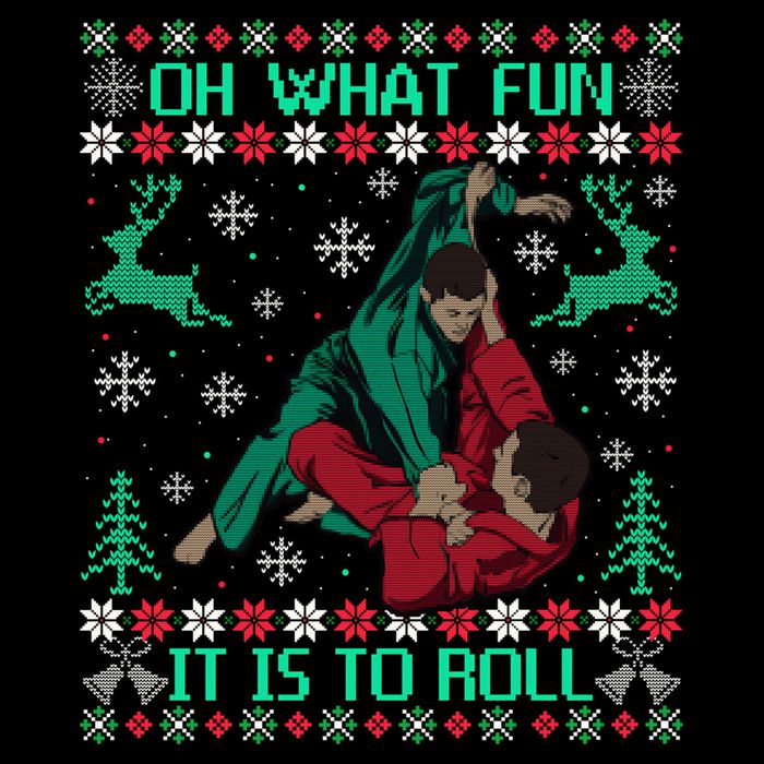 Jiu Jitsu Bjj Ugly Christmas Sweater Mma Funny Xmas Sweater Cooling Performance Crew T-Shirt