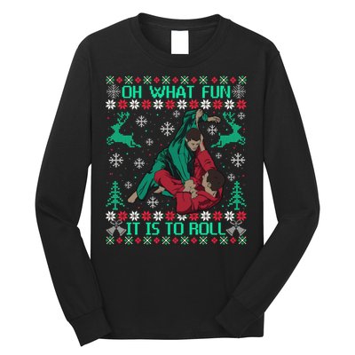 Jiu Jitsu Bjj Ugly Christmas Sweater Mma Funny Xmas Sweater Long Sleeve Shirt