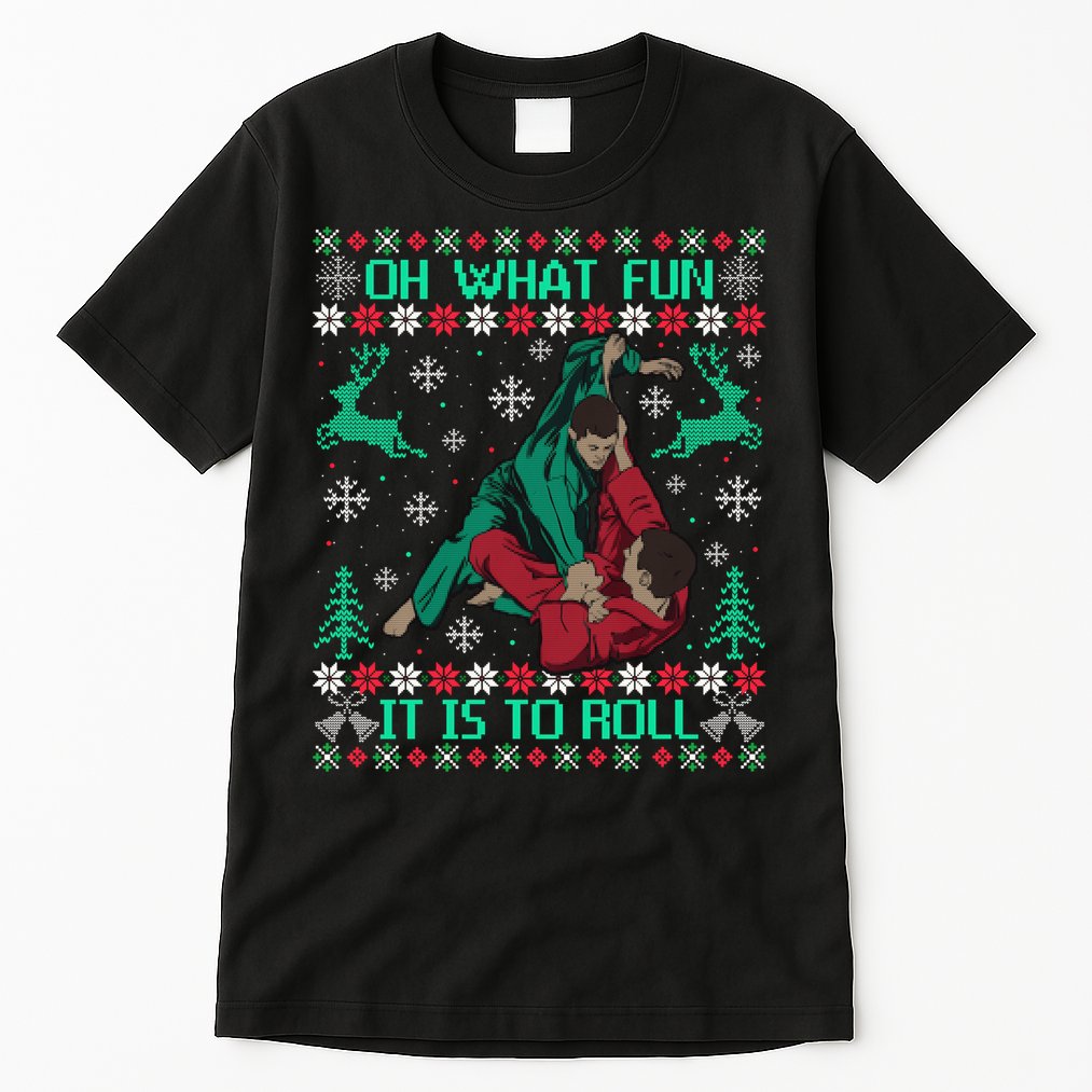 Jiu Jitsu Bjj Ugly Christmas Sweater Mma Funny Xmas Sweater Tall T-Shirt