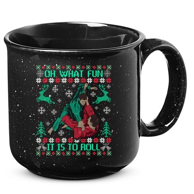 Jiu Jitsu Bjj Ugly Christmas Sweater Mma Funny Xmas Sweater 15oz Campfire Ceramic Mug