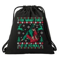 Jiu Jitsu Bjj Ugly Christmas Sweater Mma Funny Xmas Sweater Drawstring Bag