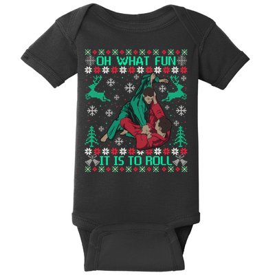 Jiu Jitsu Bjj Ugly Christmas Sweater Mma Funny Xmas Sweater Baby Bodysuit
