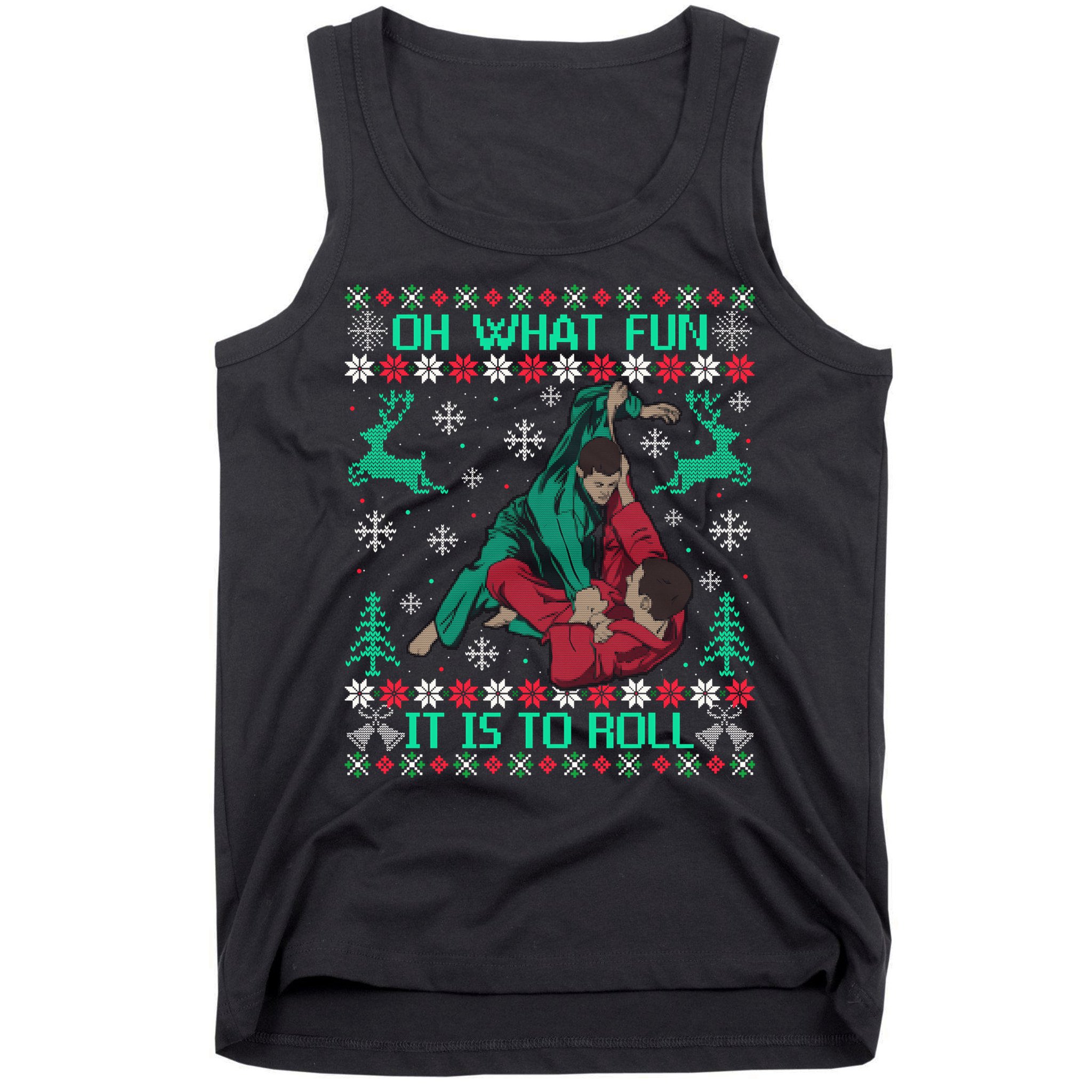 Jiu Jitsu Bjj Ugly Christmas Sweater Mma Funny Xmas Sweater Tank Top