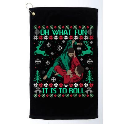 Jiu Jitsu Bjj Ugly Christmas Sweater Mma Funny Xmas Sweater Golf Towel