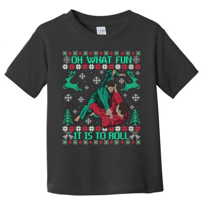 Jiu Jitsu Bjj Ugly Christmas Sweater Mma Funny Xmas Sweater Toddler T-Shirt