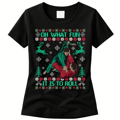 Jiu Jitsu Bjj Ugly Christmas Sweater Mma Funny Xmas Sweater Womens T-Shirt