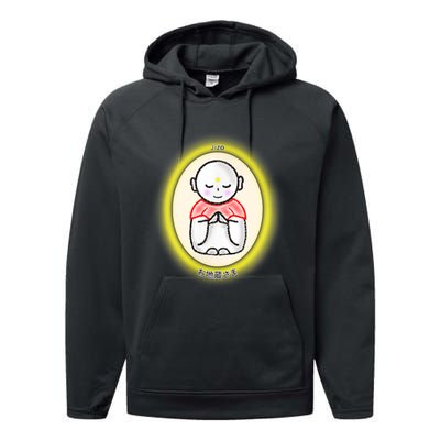 Jizo Japanese Bodhisattva Graphic Design Performance Fleece Hoodie