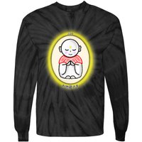 Jizo Japanese Bodhisattva Graphic Design Tie-Dye Long Sleeve Shirt