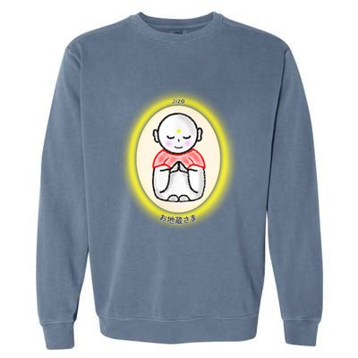 Jizo Japanese Bodhisattva Graphic Design Garment-Dyed Sweatshirt