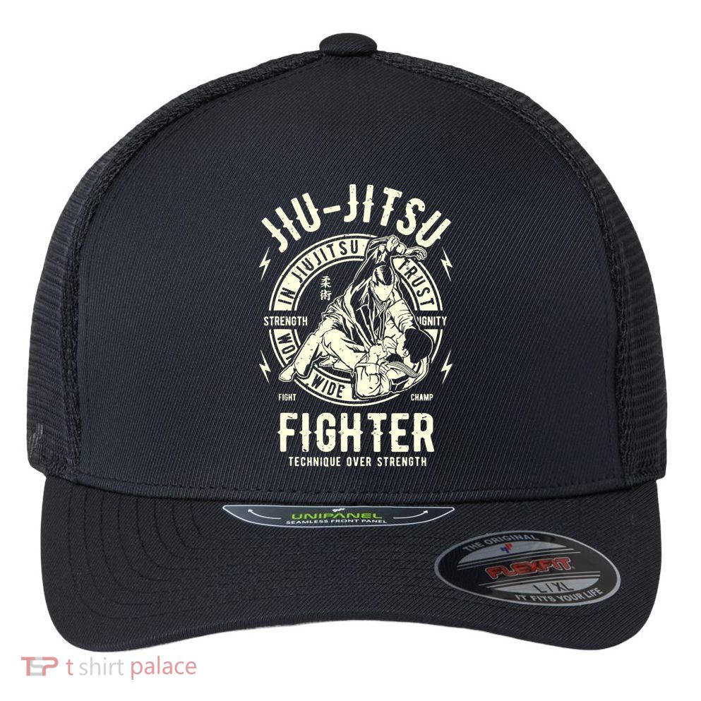 JIU JITSU BJJ Brazilian Jiu Jitsu Flexfit Unipanel Trucker Cap