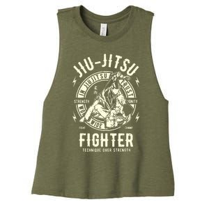 JIU JITSU BJJ Brazilian Jiu Jitsu Women's Racerback Cropped Tank