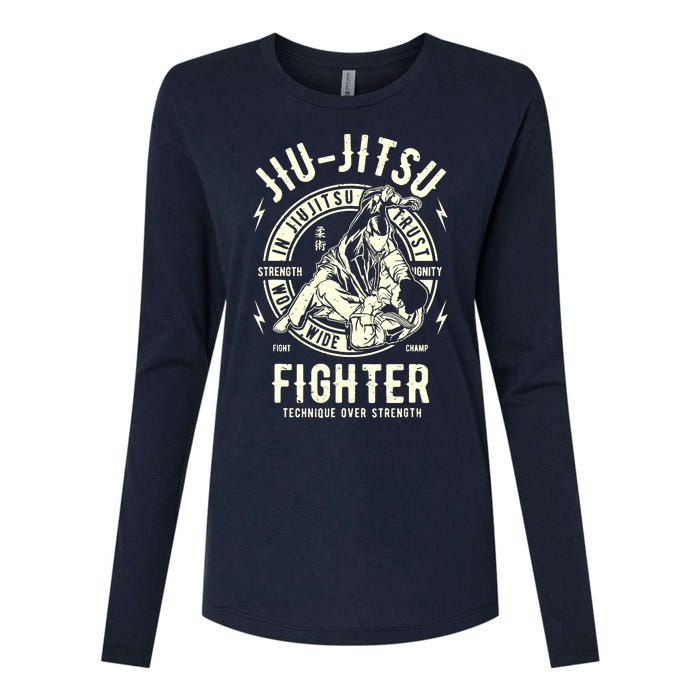 JIU JITSU BJJ Brazilian Jiu Jitsu Womens Cotton Relaxed Long Sleeve T-Shirt