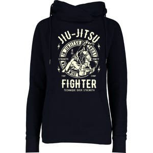 JIU JITSU BJJ Brazilian Jiu Jitsu Womens Funnel Neck Pullover Hood