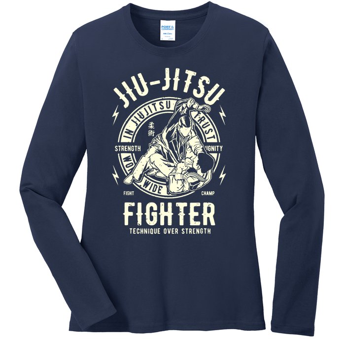 JIU JITSU BJJ Brazilian Jiu Jitsu Ladies Long Sleeve Shirt