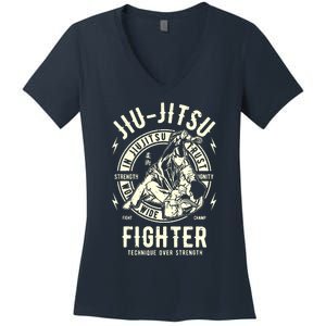 JIU JITSU BJJ Brazilian Jiu Jitsu Women's V-Neck T-Shirt