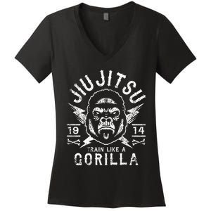 Jiu Jitsu Brazilian Jiu Jitsu Bjj Mma Women's V-Neck T-Shirt