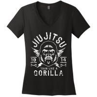 Jiu Jitsu Brazilian Jiu Jitsu Bjj Mma Women's V-Neck T-Shirt