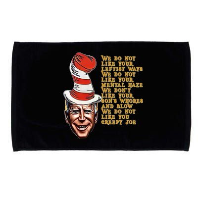 Jingle Joe Biden Xmas Rhyme Trump Fun Ugly Christmas Sweater Gift Microfiber Hand Towel