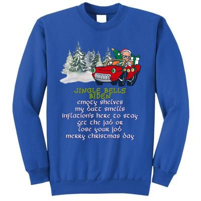 Jingle Joe Biden Xmas Carol Trump Ugly Christmas Sweater Gift Tall Sweatshirt