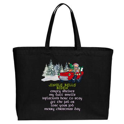 Jingle Joe Biden Xmas Carol Trump Ugly Christmas Sweater Gift Cotton Canvas Jumbo Tote