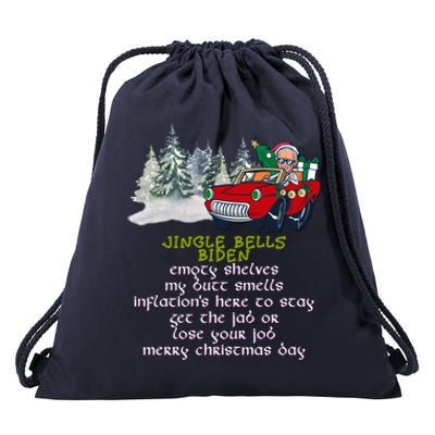 Jingle Joe Biden Xmas Carol Trump Ugly Christmas Sweater Gift Drawstring Bag